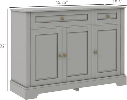 Sideboard Buffet Cabinet, Modern Kitchen Cabinet with 2 Drawers and