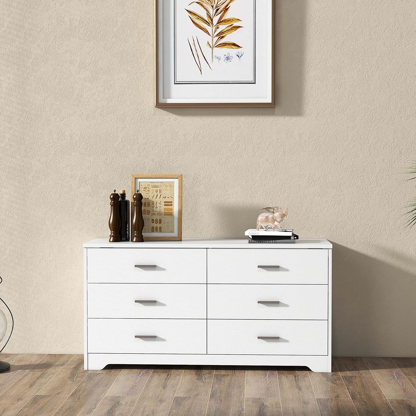 Dresser for Bedroom with 5/6 Drawers, Wooden Chest of Drawers, Storage