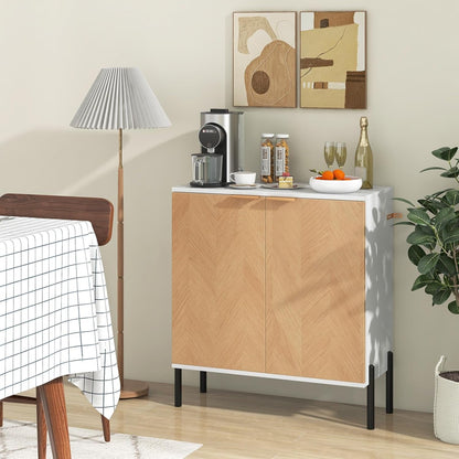 Buffet Cabinet with Storage, 2-Door Kitchen Sideboard with Storage