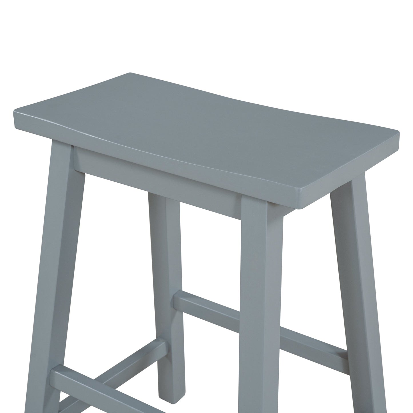 Farmhouse Rustic 2-piece Counter Height Wood Kitchen Dining Stools for