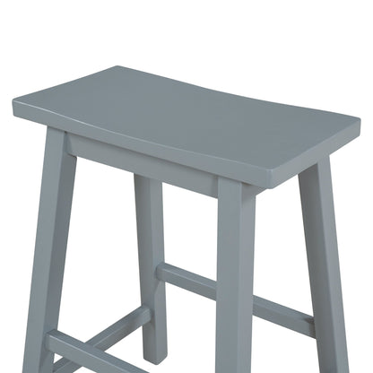 Farmhouse Rustic 2-piece Counter Height Wood Kitchen Dining Stools for
