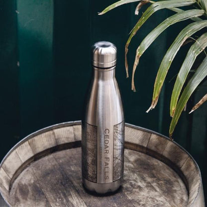 Cedar Falls - Iowa Map Insulated Bottle