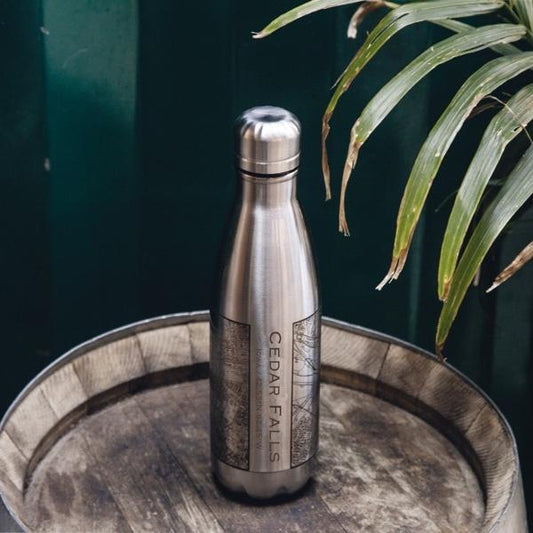 Cedar Falls - Iowa Map Insulated Bottle