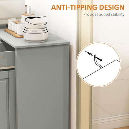 Sideboard Buffet Cabinet, Modern Kitchen Cabinet with 2 Drawers and