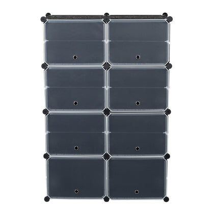 7-Tier Portable 28 Pair Shoe Rack Organizer 14 Grids Tower Shelf