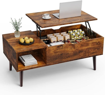 Coffee Table, Lift Top Coffee Tables for Living Room, Small Rising