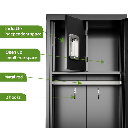 1 Door Metal Locker With Hanging Rod,Metal Storage Locker With