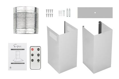 Empava 36RH04 36 in. 380 CFM Ducted Wall Mount Range Hood