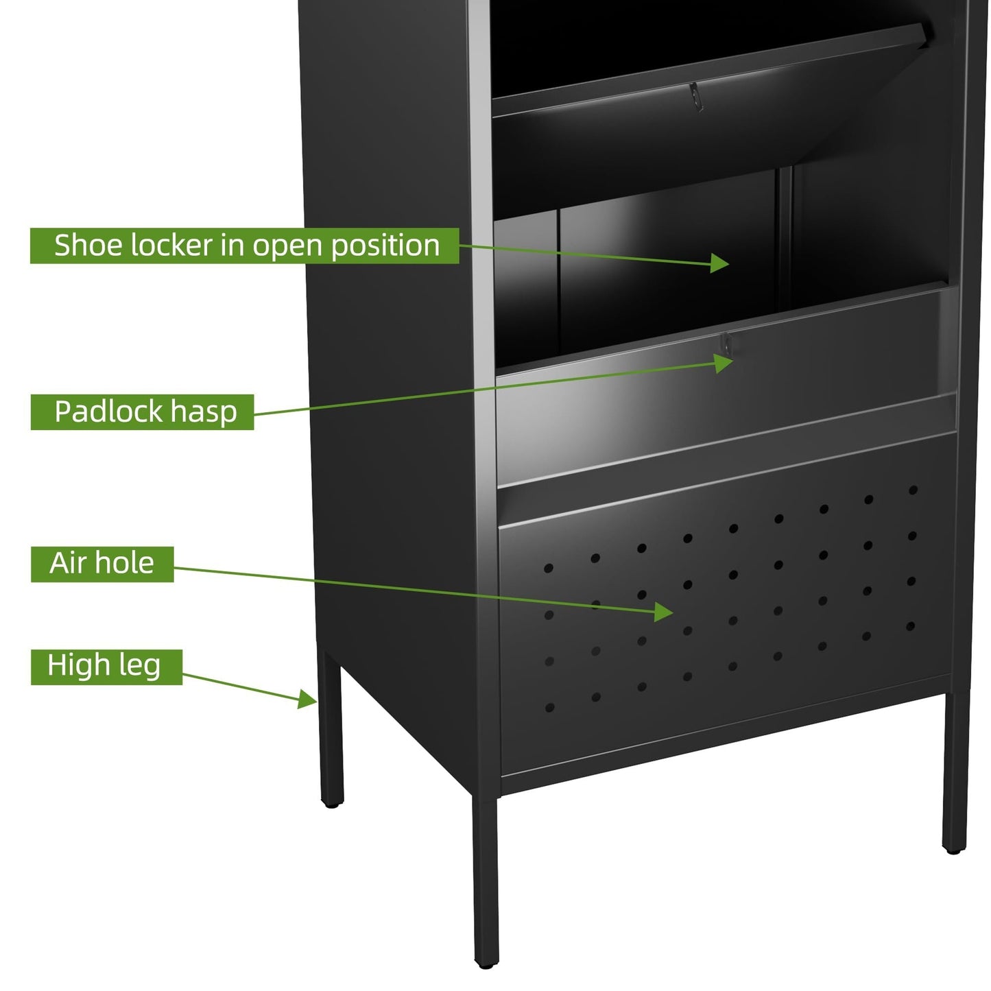 1 Door Metal Locker With Hanging Rod,Metal Storage Locker With
