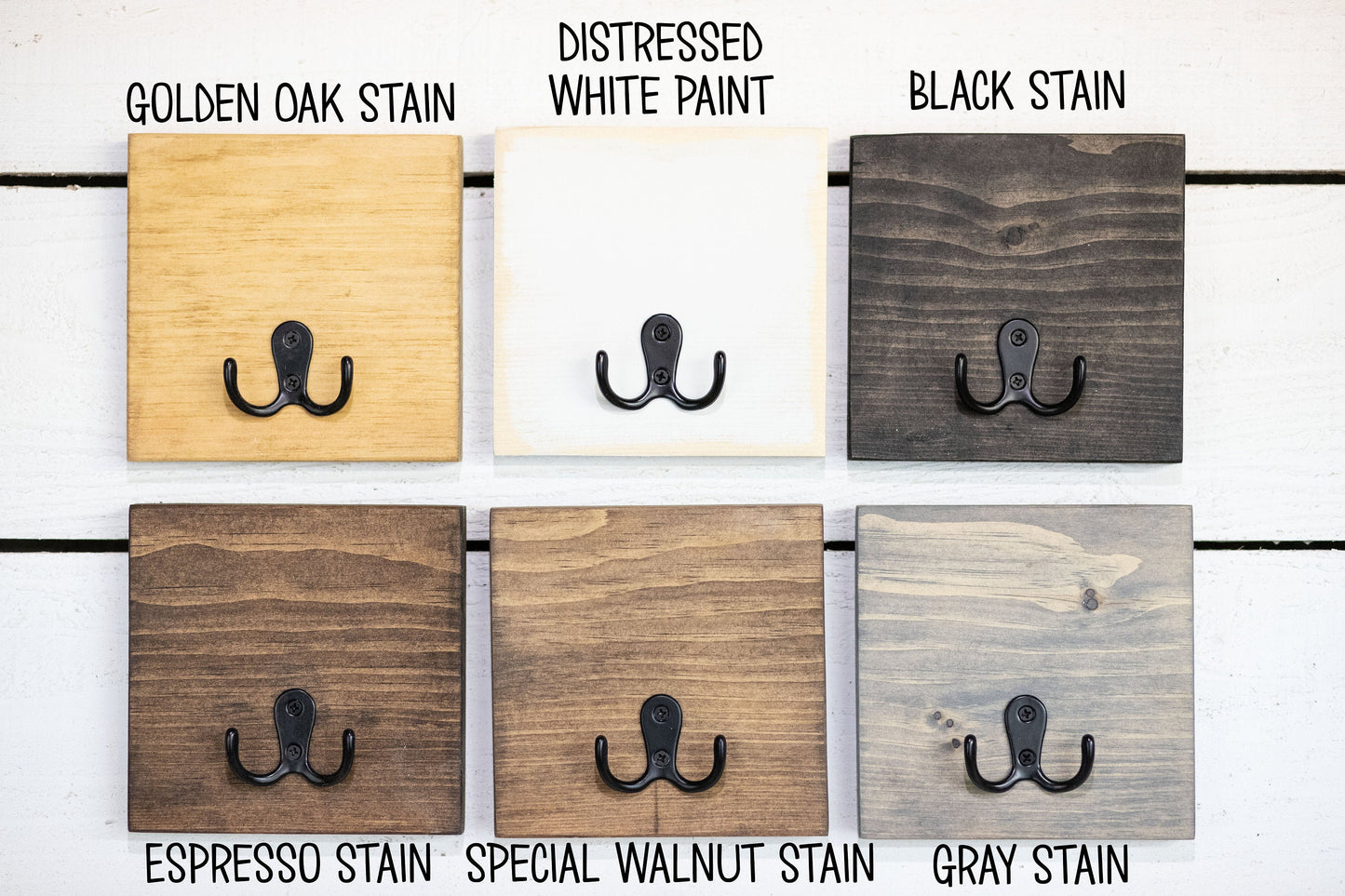 Solid Wood Bathroom Shelf with Towel Hooks